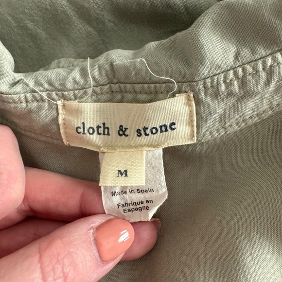 Cloth and Stone - Utility Long Sleeve Button Down Mini Dress Sz M - Picture 9 of 11